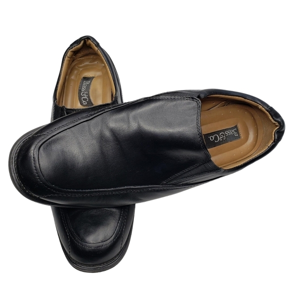 Bass & Co. | Ulysses Black Genuine Leather Square Toe Classic Slip On Loafers 11 - Picture 8 of 12